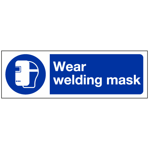 Wear welding mask sign – Ref: ms219 – Safety Sign Warehouse