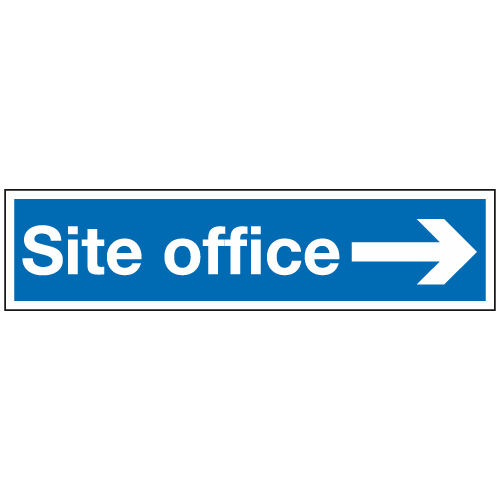 Site Office Arrow Right Sign - Safety & Directional Sign For Construction Or Workplace
