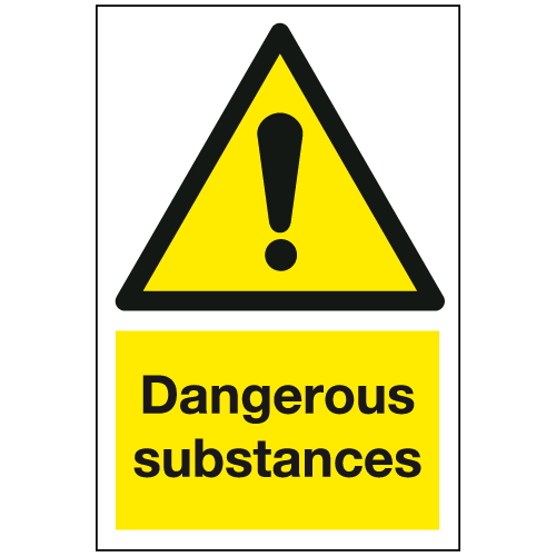 Dangerous substances sign Ref wm27 Safety Sign Warehouse