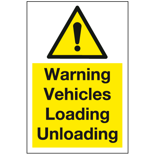 Warning vehicles loading unloading sign – Ref: ws521 – Safety Sign ...