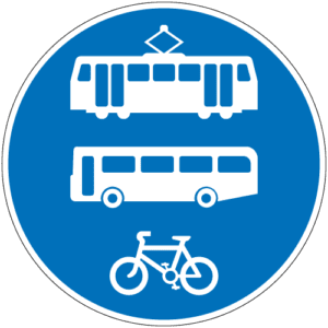 Tramcars, Buses & Cycles Only sign – Ref: diag 953.1a - Safety Sign ...
