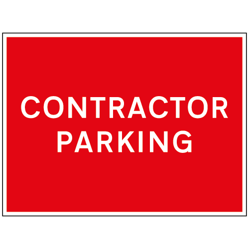 Contractor Parking (landscape) sign Ref tc100 Safety Sign Warehouse